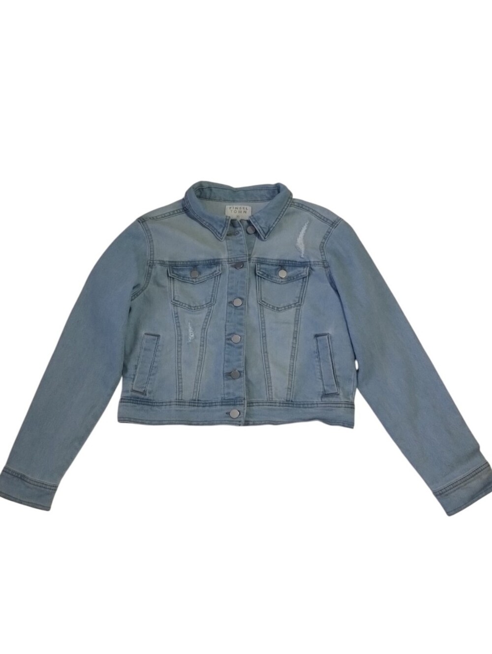 Tinseltown Light Wash Denim Couture Trucker Jacket Women's XS